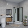 Душевая кабина Niagara Classic NG-6703-14BKT (80х80х210) средний поддон(26см),черный,стекло прозрачное,4 места