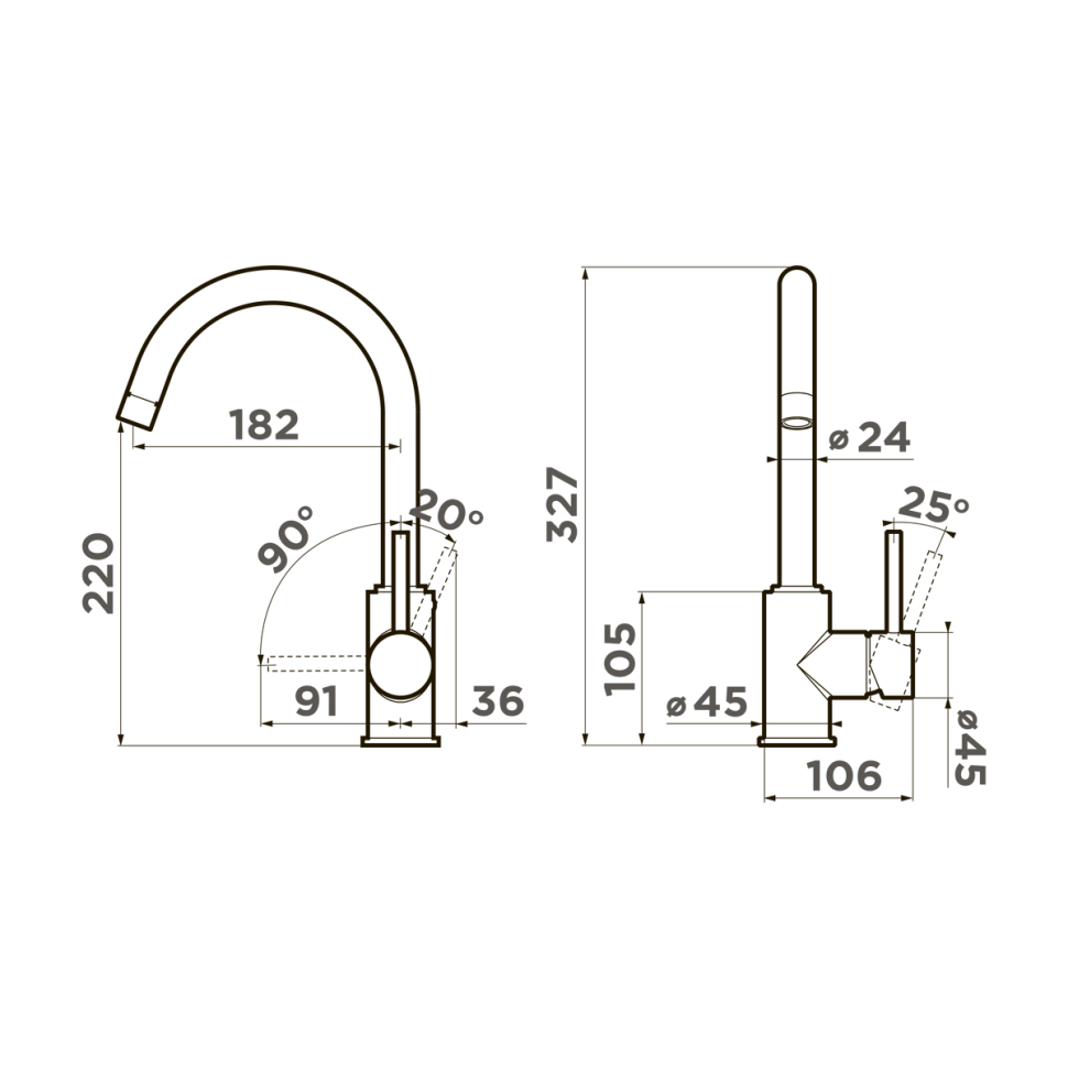 Смеситель для кухни Omoikiri Shinagawa-P-WH латунь/белый