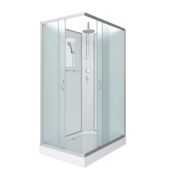 Душевая кабина Niagara Classic NG-43285-14QBKT (120х80х210) низкий поддон(13см),стекло матовое,3 места