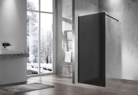 Душевая перегородка Walk-In VSW-1H100GFB, 1000*2000, черный матовый, стекло матовое тонированное