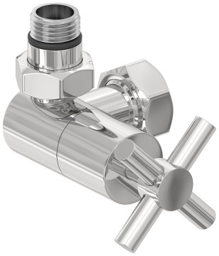 Вентиль 3D левый крест (G 1/2" НР х G 3/4" НГ)