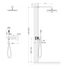 Душевая система встроенная с термостатом Timo Saona SX-2359/17SM золото матовое