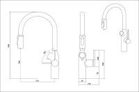 Смеситель OULIN OL-8018 OL - 8018 Satin
