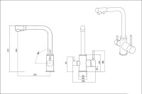Смеситель EMAR EC-3003 ECB - 3003N PVD Golden