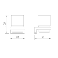 AQM7311CR Tivoli Стакан для зубных щеток, латунь/матовое стекло, хром
