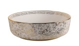 Раковина накладная MILLEAU Boutique MU0098-EWS (белый глянец/серебро)