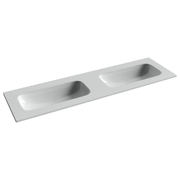 Раковина накладная мебельная CERAMICANOVA Grace прямоугольная 1610x457x137 с двумя чашами без отверстий под смеситель цвет белый CN7023wx