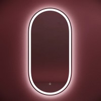 Зеркало для ванной комнаты SANCOS Oval, фронтальная подсветка 450х900 с сенсорным управлением на прикосновение, арт. OV45F
