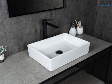 Раковина Gid N1204 51225 накладная белая 45x32x11