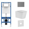 Комплект 3в1 IBERICA BLANCA инсталляция SILENCIO, унитаз TOLEDO ALTO белый, кнопка смыва INOX-S вороненая сталь (IB001.TLA.234.1602)
