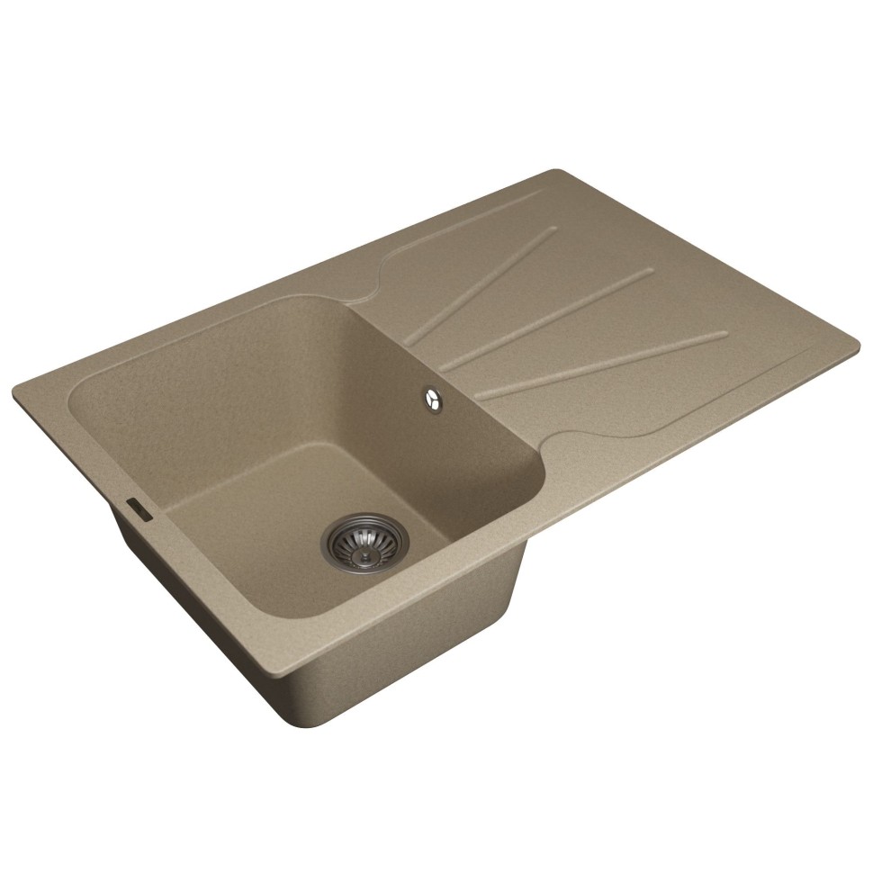 Кухонная мойка кварцевая Uperwood Quartz Premium UPD-04-02, прямоугольная, бежевая