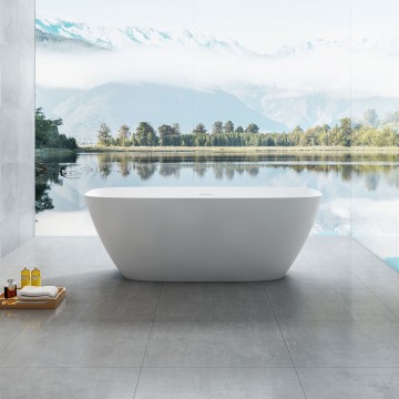 Ванна Солид Серфейс (Solid Surface) Vincea VBT-6S02MW, 1700*720*550, белый матовый, щелевой перелив