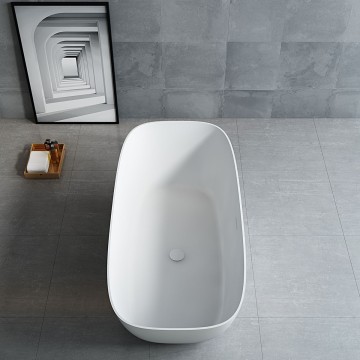Ванна Солид Серфейс (Solid Surface) Vincea VBT-6S02MW, 1700*720*550, белый матовый, щелевой перелив