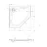 Поддон из искусственного мрамора CEZARES TRAY-S-P-90-56-W