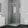 Душевое ограждение Ambassador Abner 10011102L (100х100х200) квадрат,хром,стекло прозрачное,распашная,1 место