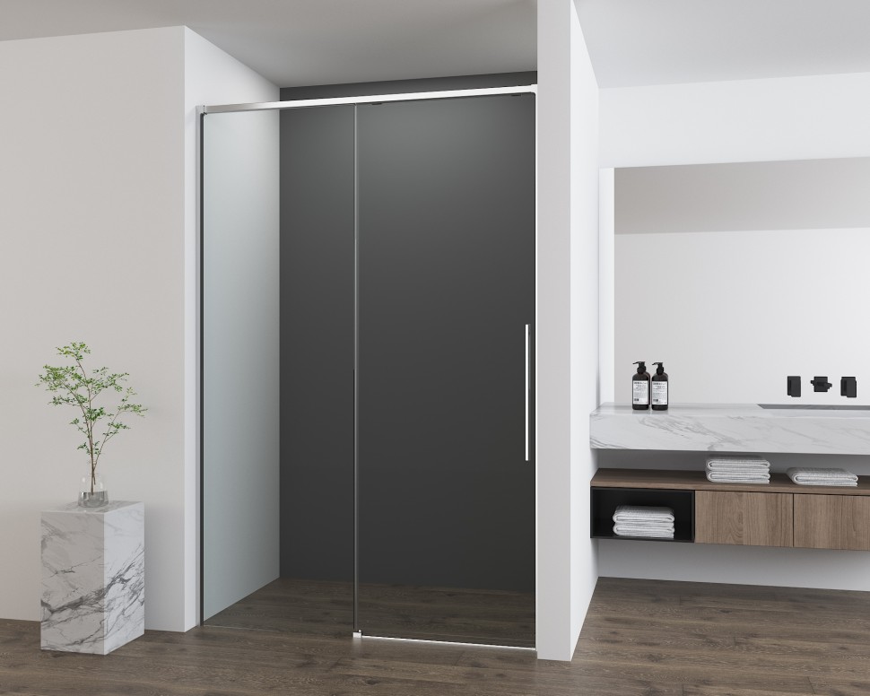 Душевая дверь Ultima VDS-7UL100CL, 1000, хром, стекло прозрачное