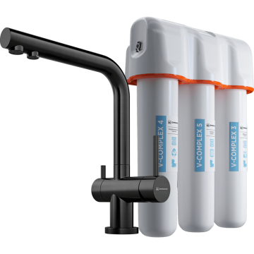 Комплект смеситель+фильтр Omoikiri Nagano-GM + Pure drop Lite
