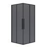 Душевое ограждение Niagara Nova NG-2823-34BLACK (90х90х195) квадрат,черный матовый,двери раздвижные,стекло тонированное,1 место