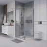 Боковая стенка Niagara Nova NG-CH90-34 (90х195) хром,стекло шиншилла,1 место
