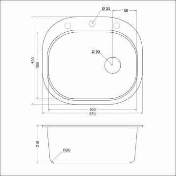 Мойка EMAR EMQ-1570.С EMQ-1570.C Алмаз