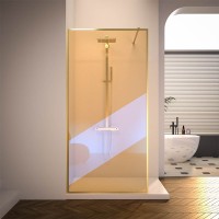 Душевая перегородка Veconi Korato KR-81GC, 1000x2000, брашированное золото, хамелеон New