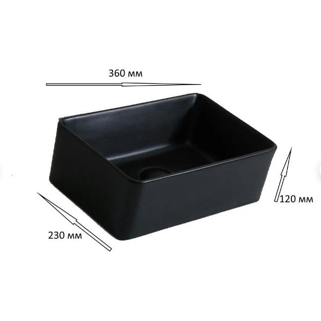 Раковина Ceramalux 6230MB, цвет черный