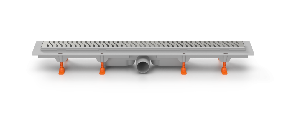 Душевой желоб MILLEAU Level M750LS с комбинированным затвором и решеткой нержавеющая сталь