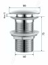 Донный клапан Gid без перелива G-54BL 76601K черный глянцевый 7x7x10
