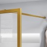 Душевая перегородка Walk-In VSW-1HC100CFBG, 1000*2000, браш. золото, стекло прозрачное/рифленое