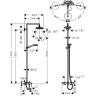 Душевая стойка Hansgrohe Croma Select S 180 2jet 27351400 хром