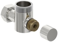 Вентиль угловой под шестигранник (G 1&quot; НР х G 3/4&quot; НГ)