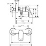 Смеситель для душа Hansgrohe Rebris E 72650670 черный матовый