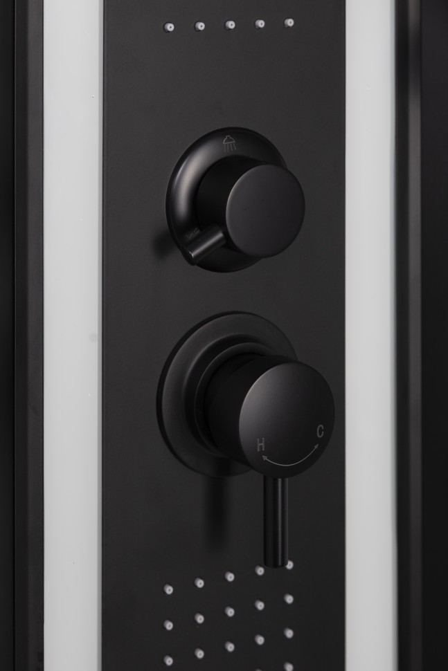 Душевая кабина Niagara Premium NG-6902-01G BLACK (100х100х210) низкий поддон(16см),черный,стекло тонированное,4 места