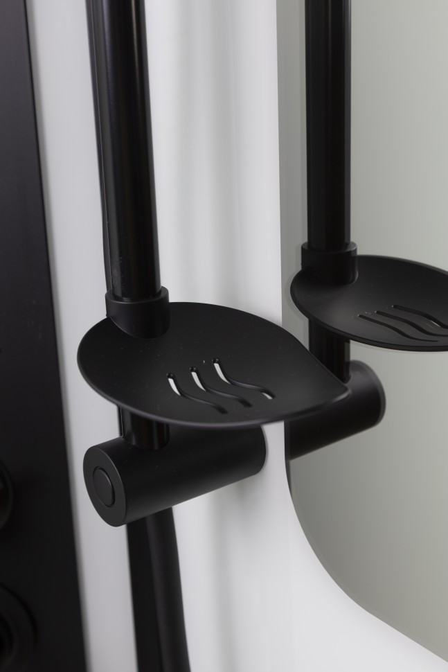 Душевая кабина Niagara Premium NG-6902-01G BLACK (100х100х210) низкий поддон(16см),черный,стекло тонированное,4 места