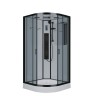 Душевая кабина Niagara Premium NG-6902-01G BLACK (100х100х210) низкий поддон(16см),черный,стекло тонированное,4 места