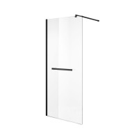 Душевая перегородка Niagara Nova NG-681-90ВLACK (90х195) черный,стекло прозрачое,1 место
