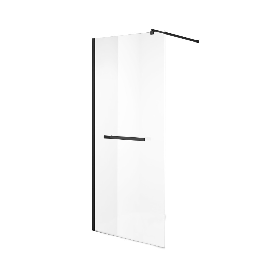 Душевая перегородка Niagara Nova NG-681-90ВLACK (90х195) черный,стекло прозрачое,1 место