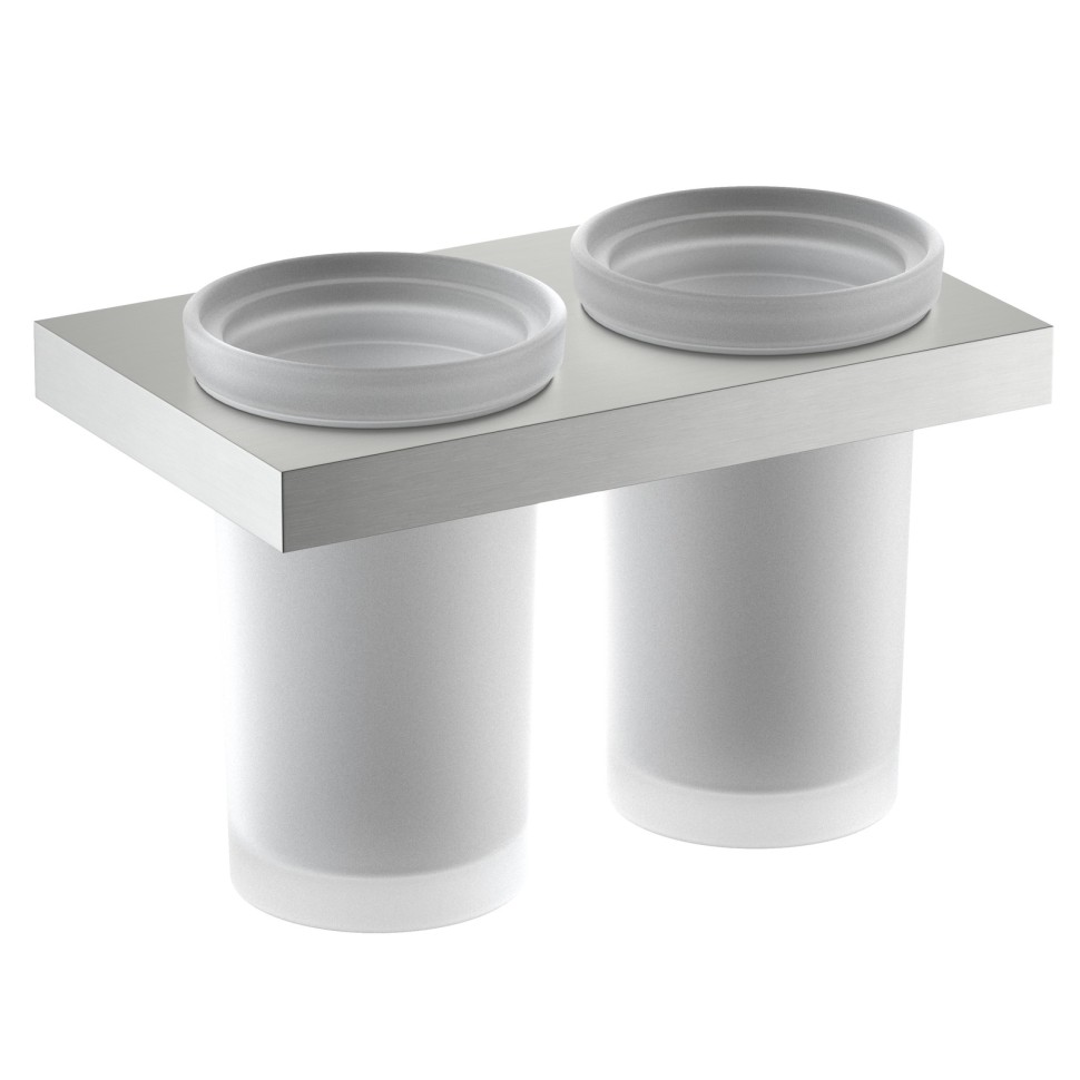 Стакан для зубных щеток двойной Timo Petruma 15234/13 никель