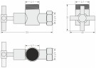 Вентиль угловой крест (G 1" НР х G 3/4" НГ)