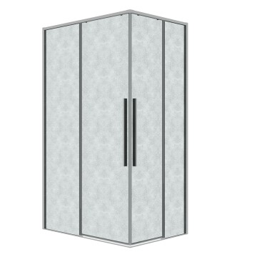 Душевое ограждение Grossman Galaxy 1/2.K33.01.70.10.02-1/2.K33.01.10L.10.02 (70х100х195) раздвижная,хром,стекло шиншилла,2 места
