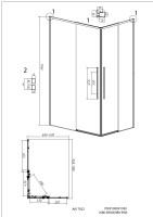 Душевое ограждение Grossman Galaxy 1/2.K33.01.70.10.02-1/2.K33.01.10L.10.02 (70х100х195) раздвижная,хром,стекло шиншилла,2 места