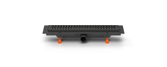 Душевой желоб MILLEAU Level M550LB с комбинированным затвором и черной декоративной решеткой