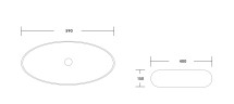 Раковина накладная MILLEAU Boutique MU8005-EGBG (черный глянец с золотом)