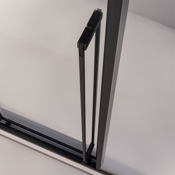 Душевой угол раздвижной Veconi Premium Prato 300 SP B-R, 1500х900x2000, черный матовый, стекло прозрачное