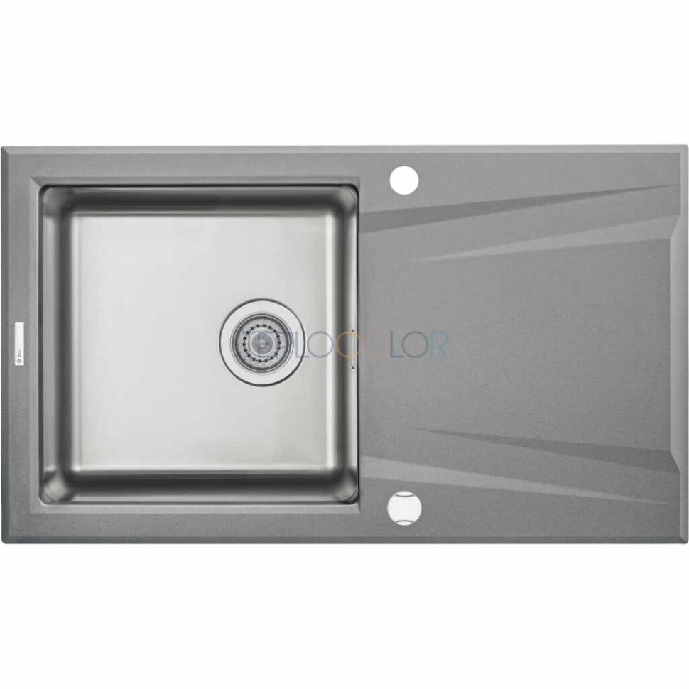 Гранитно-стальная мойка, 1-чаша с осушкой