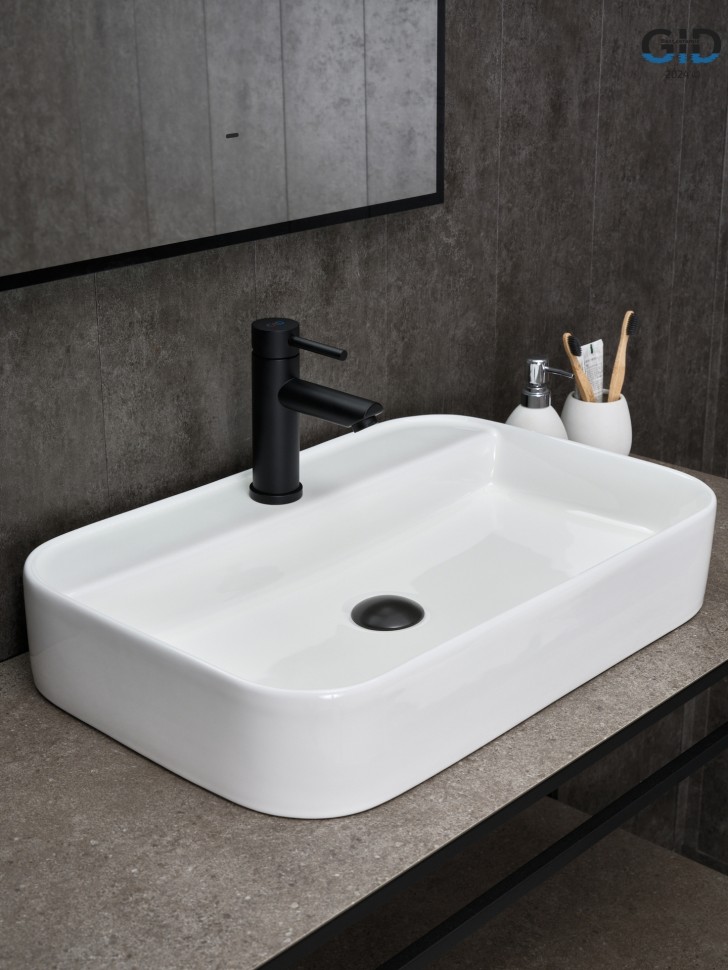 Раковина Gid N9660 51232 накладная белая 60x40x11