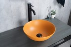 Раковина Gid 9081orm 53405 накладная оранжевая матовая 36x36x14