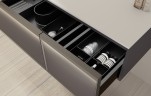 База под раковину Vincea  Elise 1200 подвесная, правая, 2 выкатных ящика soft close, серый матовый
