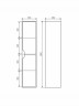 Шкаф-пенал для ванной подвесной Uperwood Modul 33х36х150 см, белый/графит