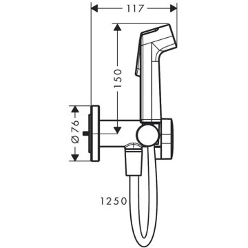 Гигиенический душ Hansgrohe Bidette со смесителем, держатель, цвет: бронза 29232140